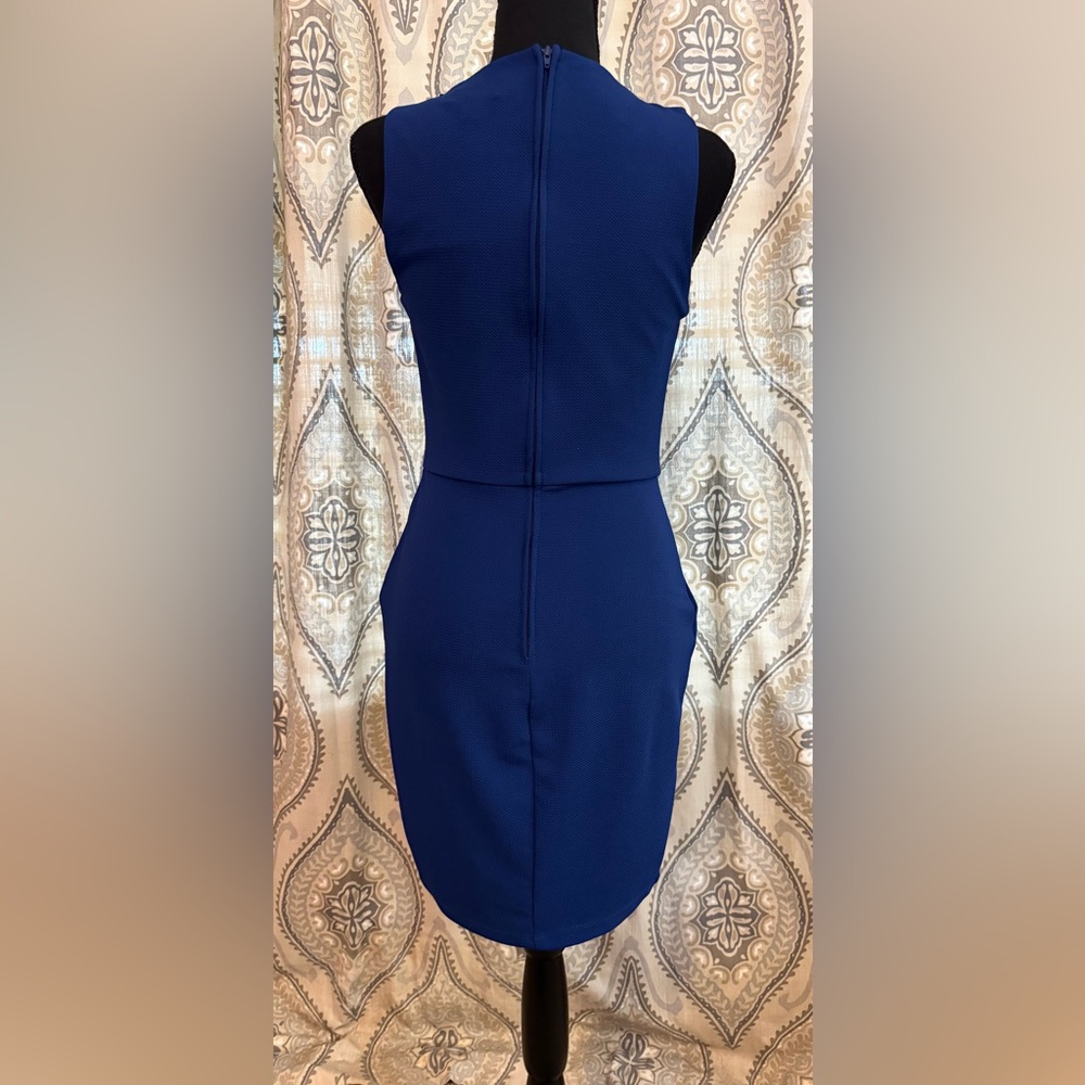 Bisou Bisou Michele Bohbot Royal Blue Sheath Dress Sleeveless Career Cocktail - Picture 2 of 7